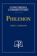 Philemon - Concordia Commentary