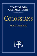 [9780758675521] Colossians - Concordia Commentary