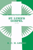 [9780806680873] Interpretation of St. Luke's Gospel 1-11