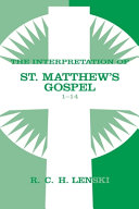 [9780806680859] Interpretation of St Matthew's Gospel